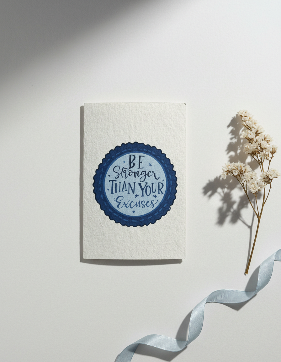 Stronger Than Excuses Card