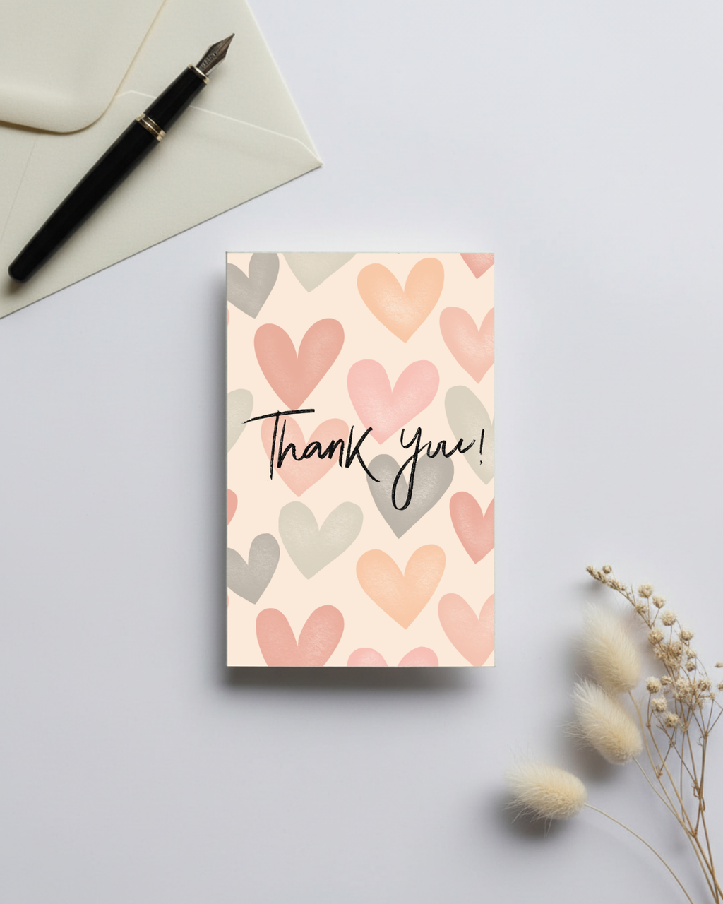 Heart Scatter Thank You Card