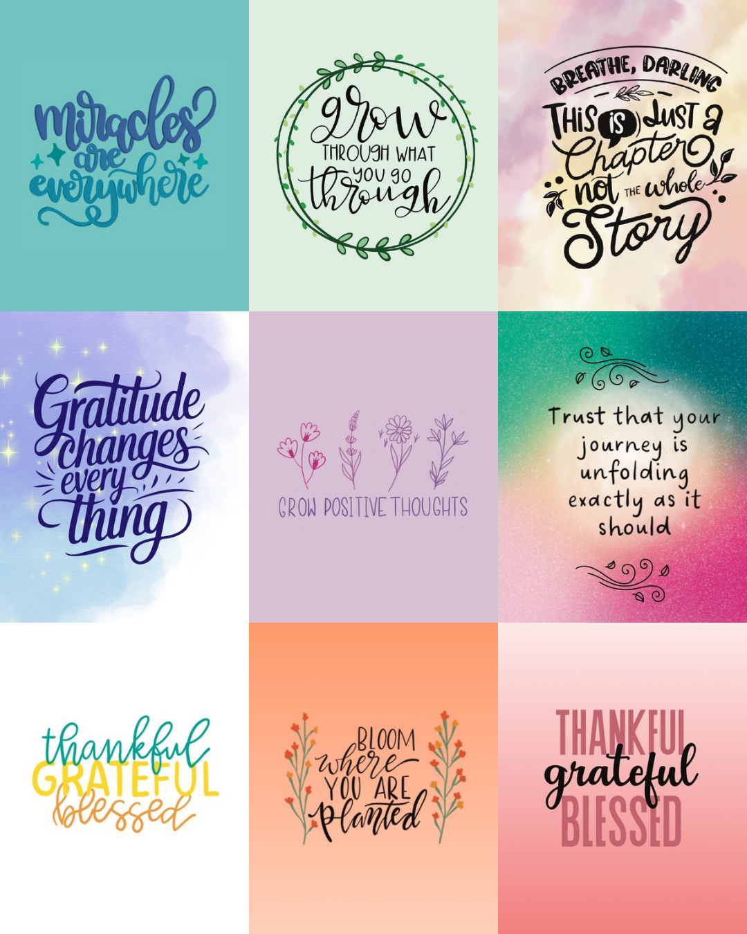 Gratitude Pack of Nine