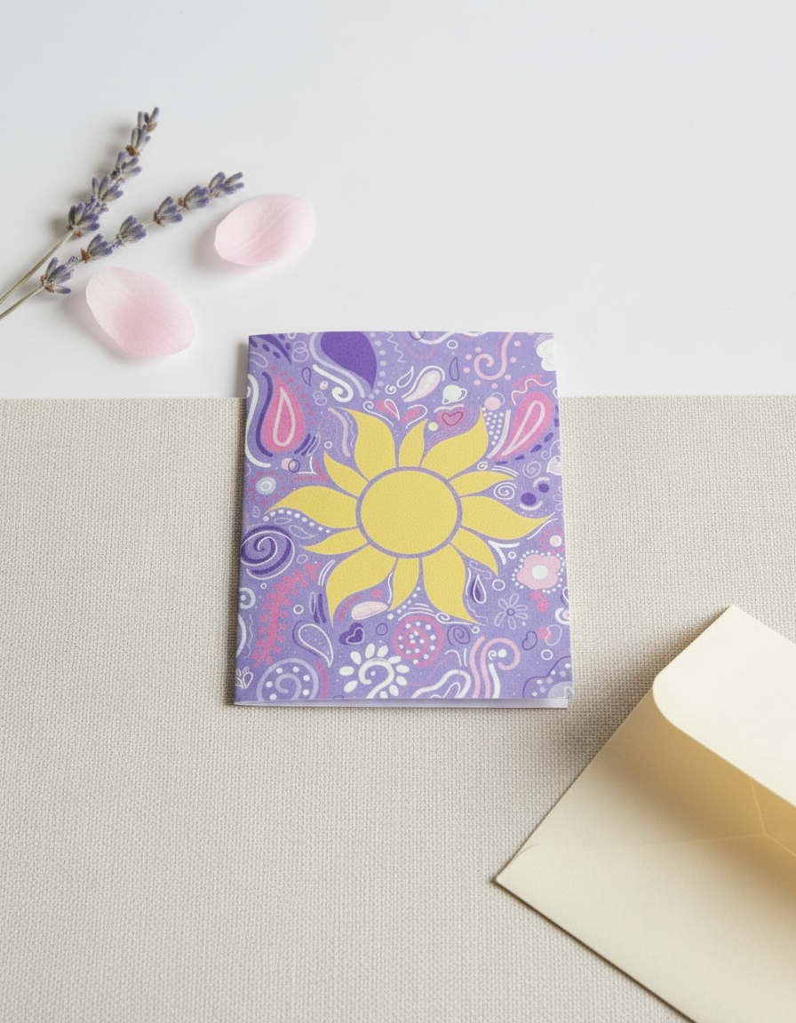 Paisley Sunburst Card