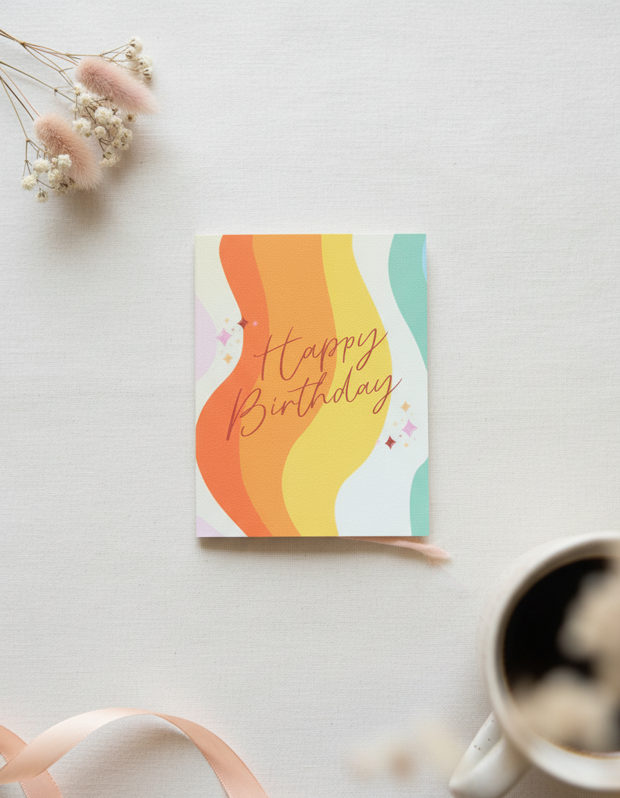 Sunny Wave Happy Birthday Card