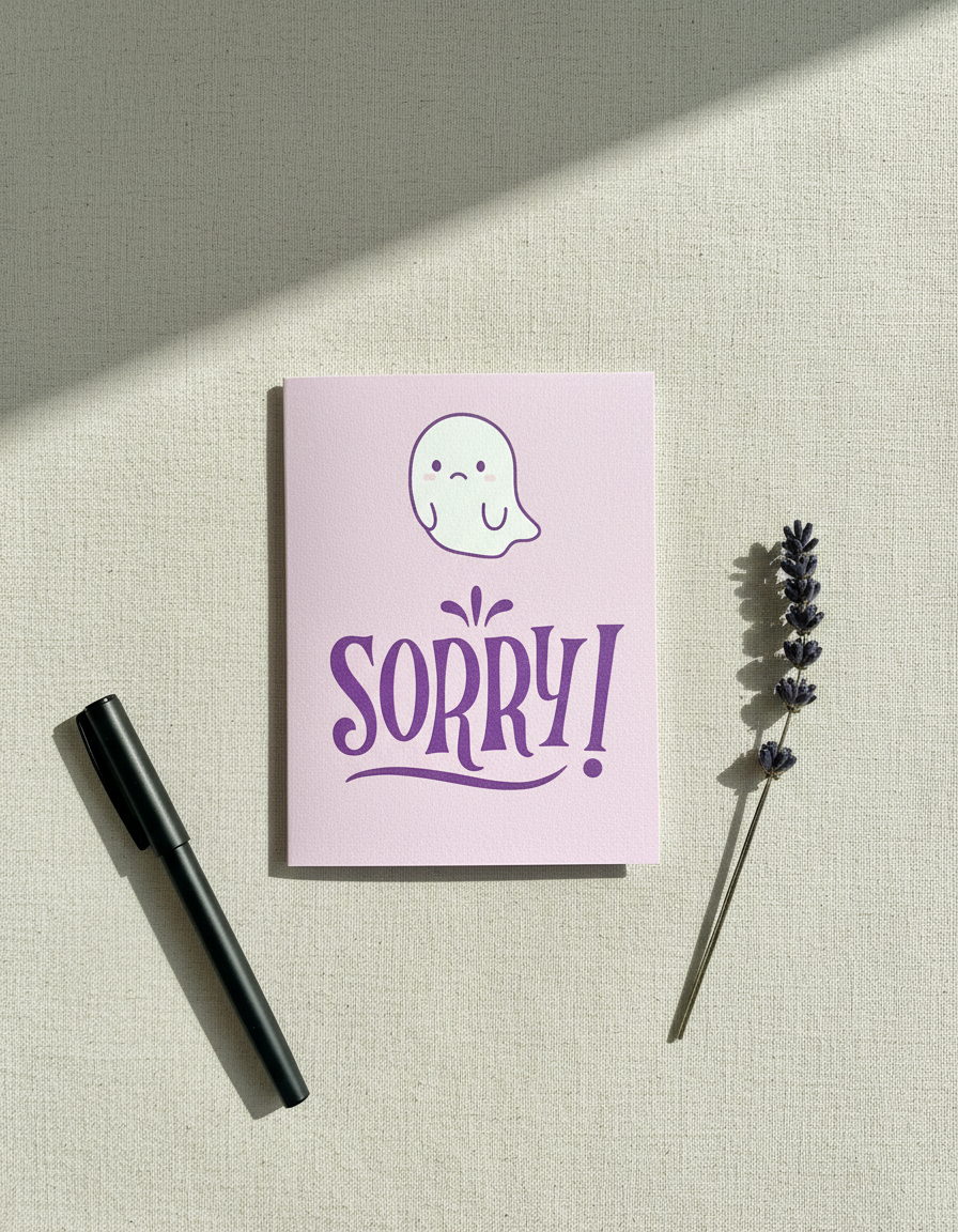 Little Ghost Sorry Card