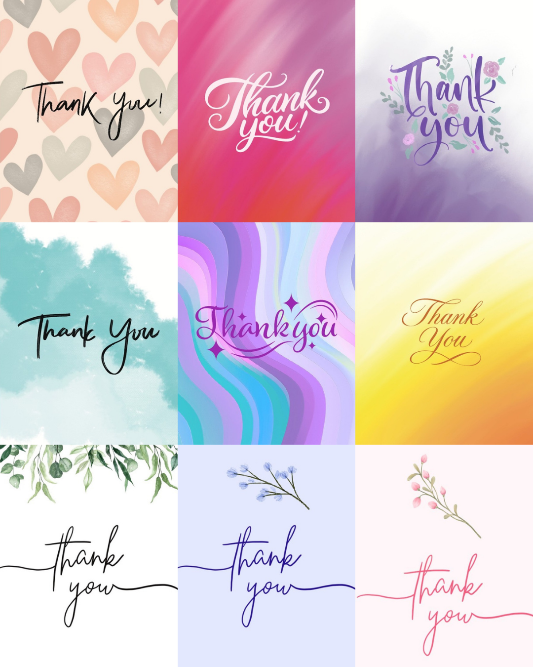 Thank You Pack of Nine