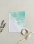 Crisp Teal Wash Card