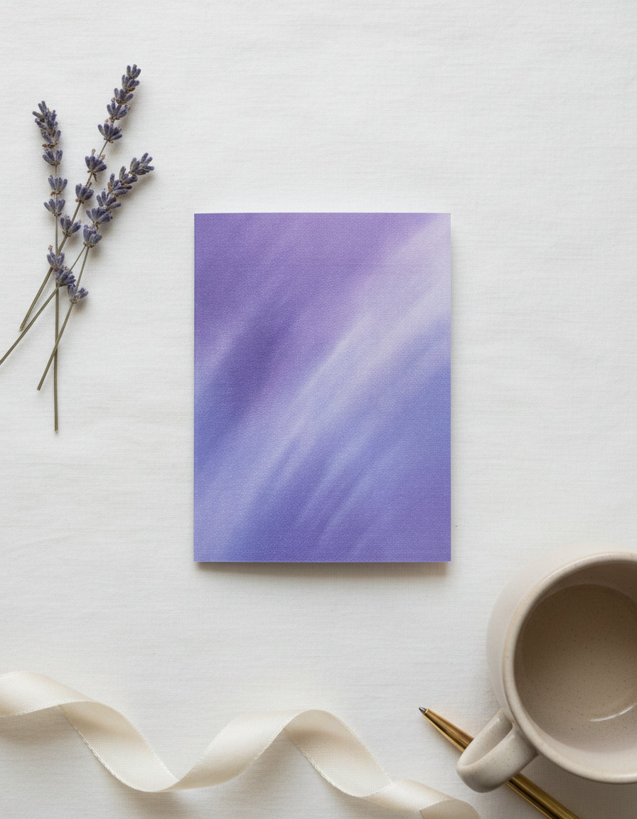 Deep Purple Wash Card
