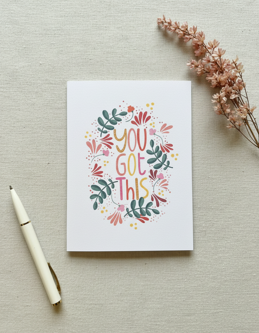 You Got This Wreath Card