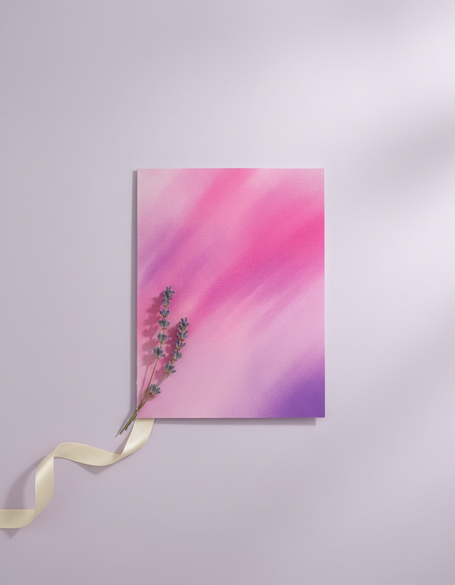 Magenta Brush Wash Card