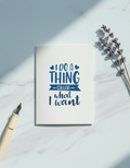 What I Want Card