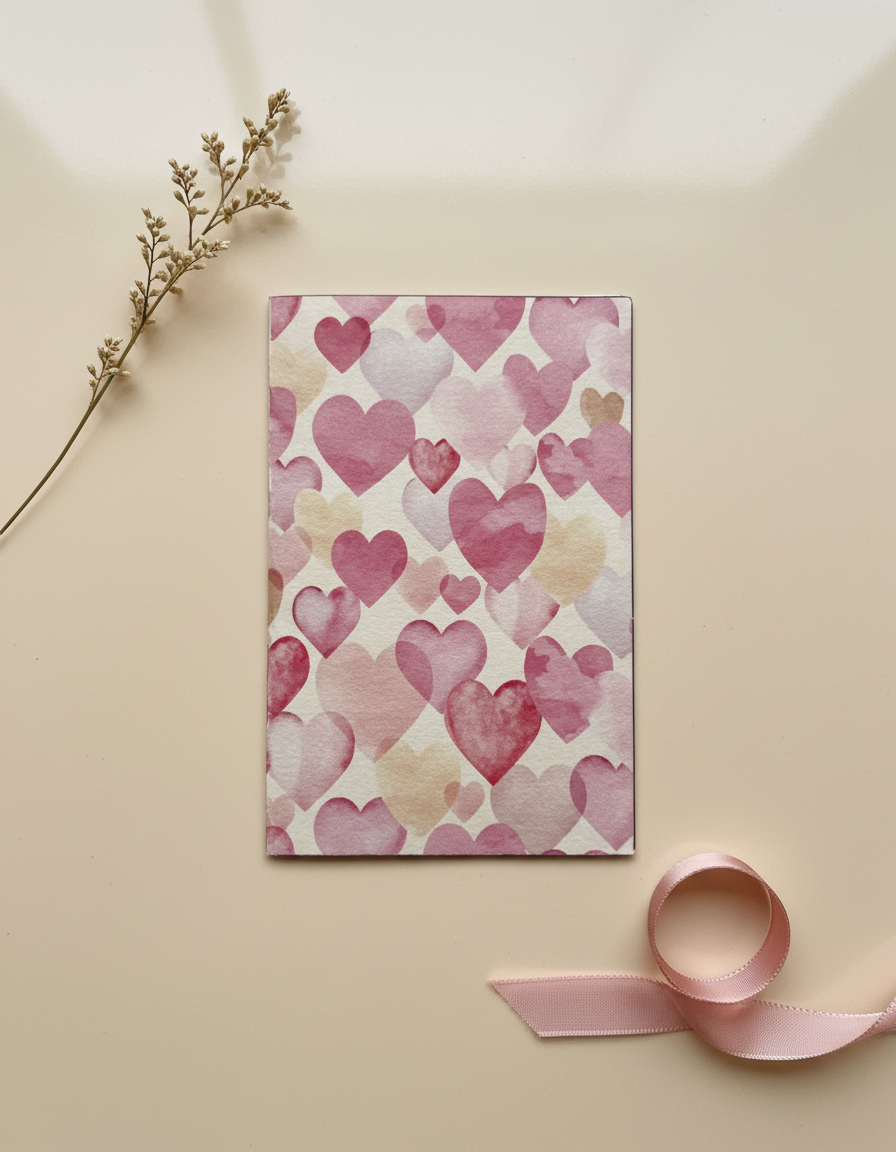 Confetti Hearts Card