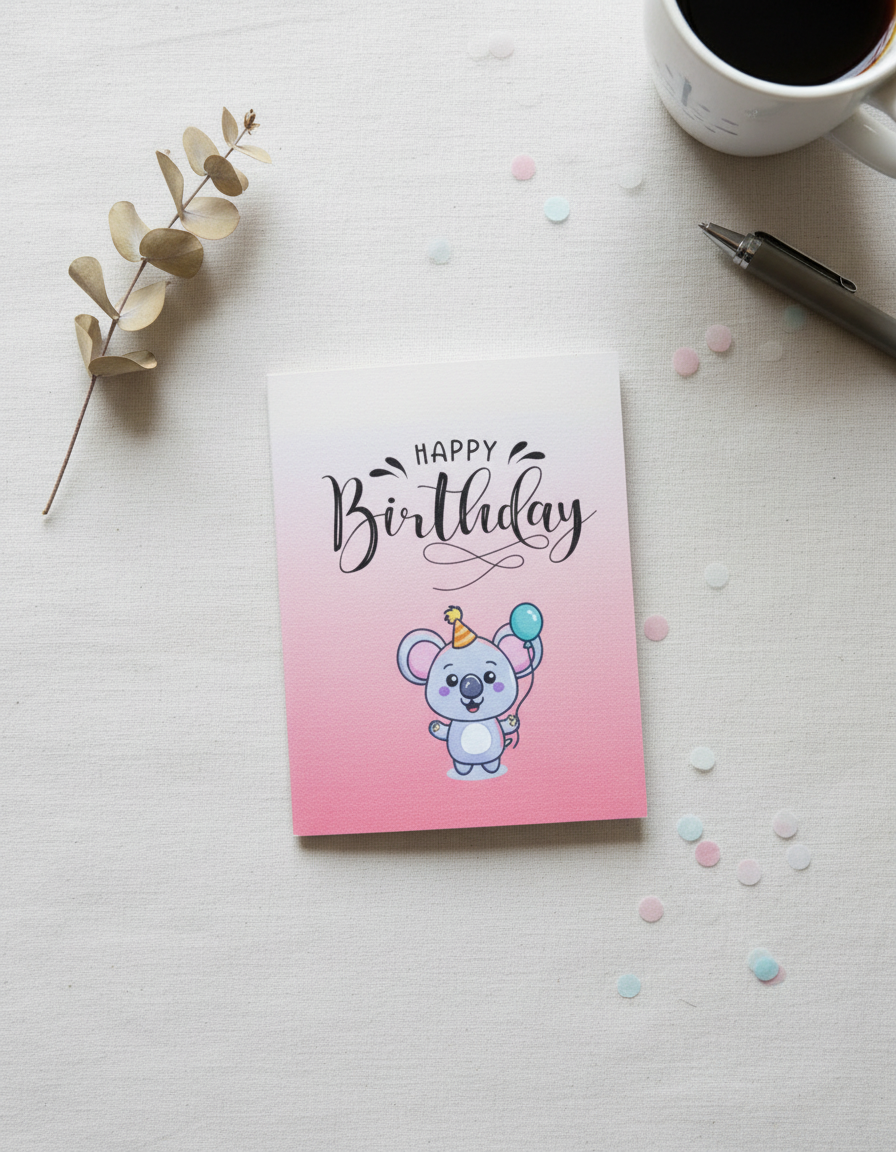 Party Koala Birthday Card