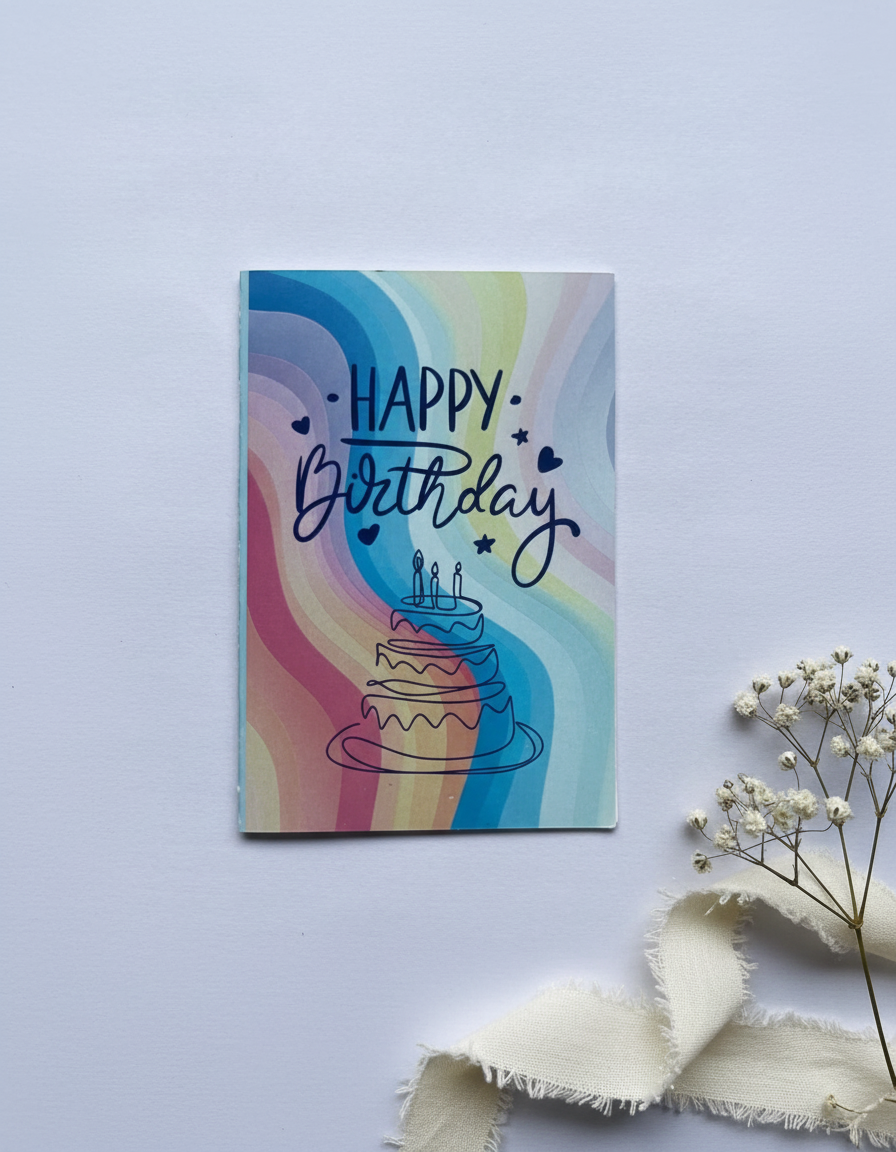 Rainbow Cake Birthday Card