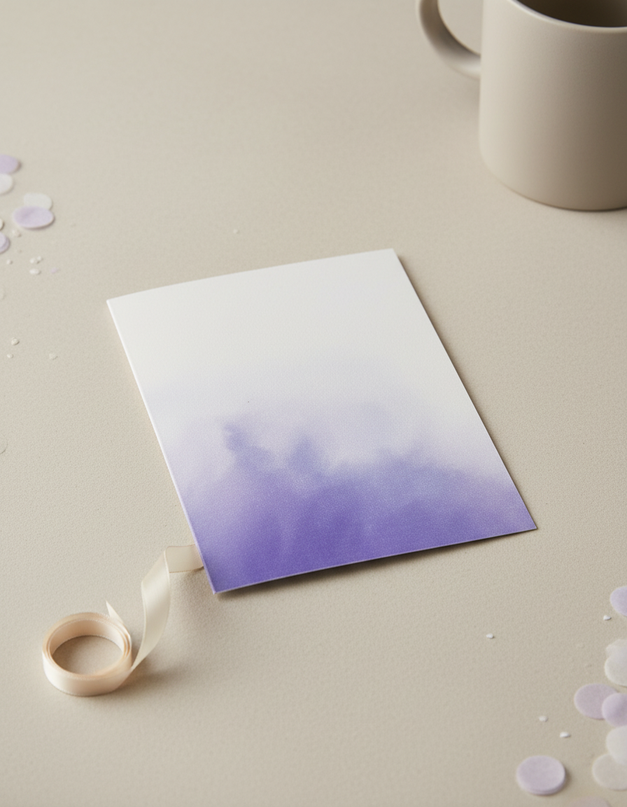 Deep Purple Wash Card
