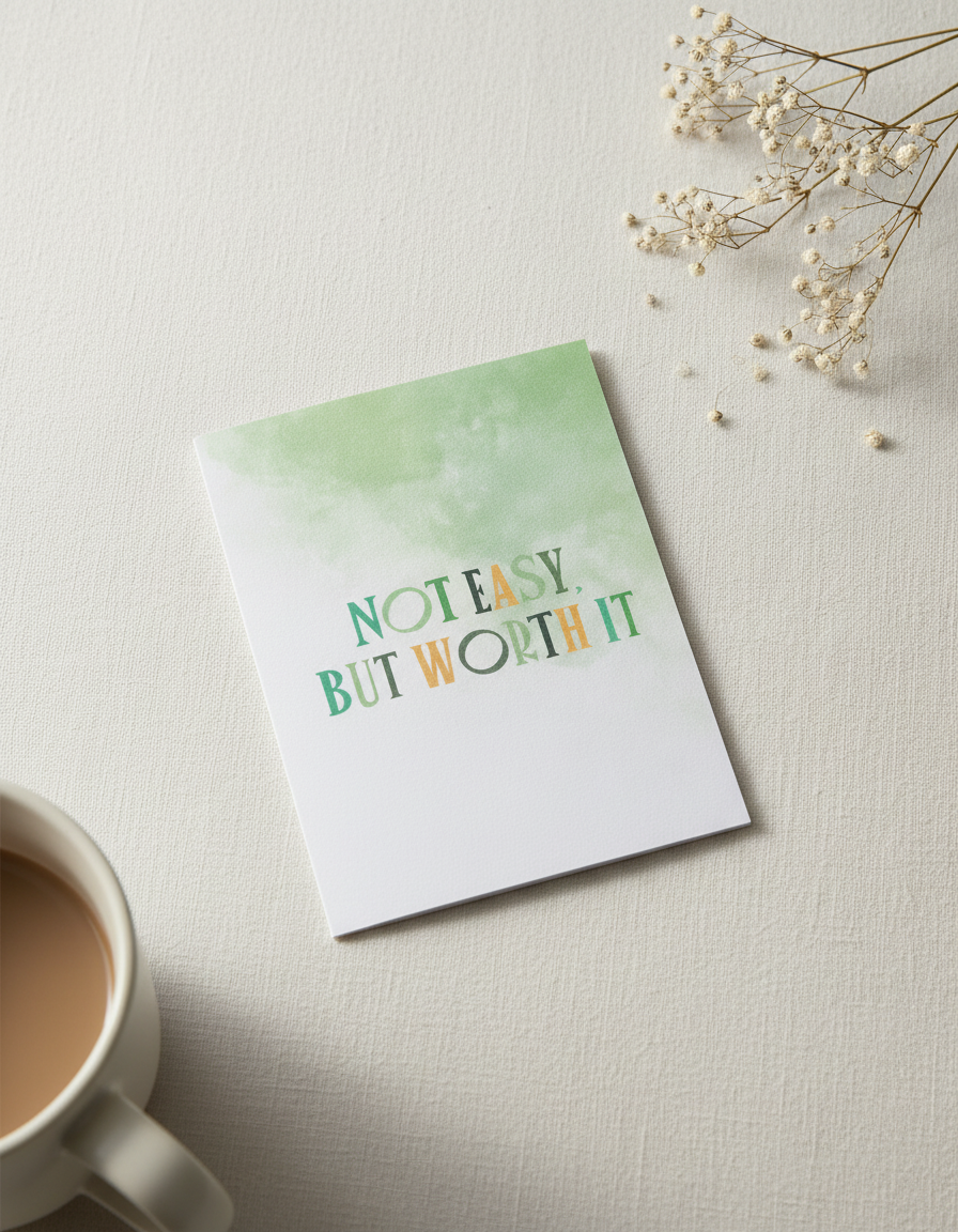 Green Watercolour Wash Card