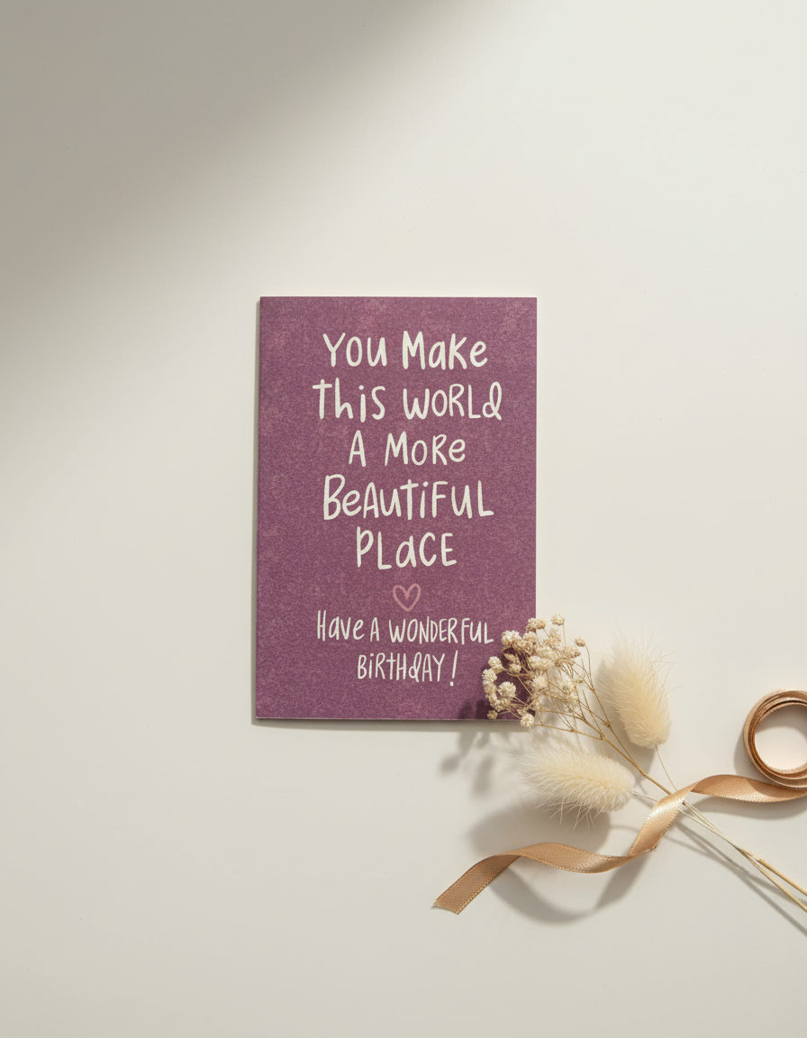 More Beautiful Place Birthday Card