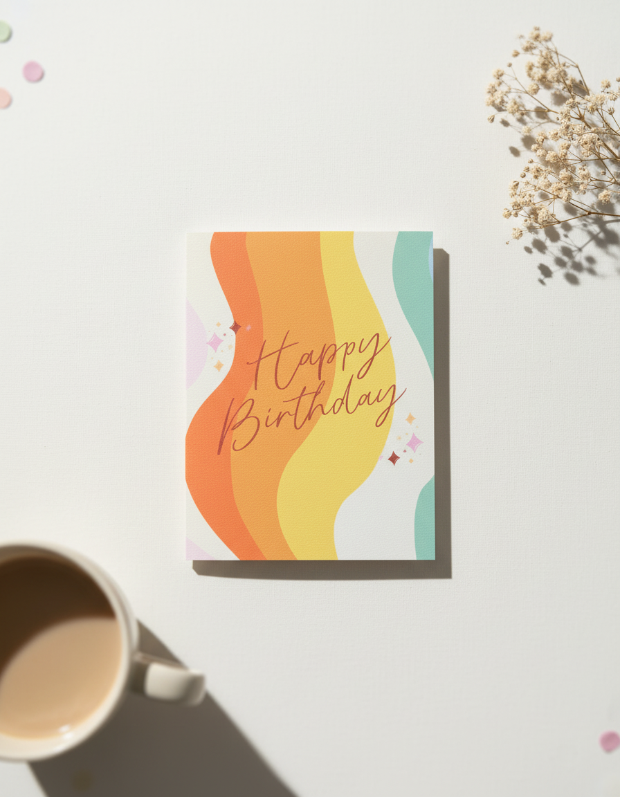 Sunny Wave Happy Birthday Card