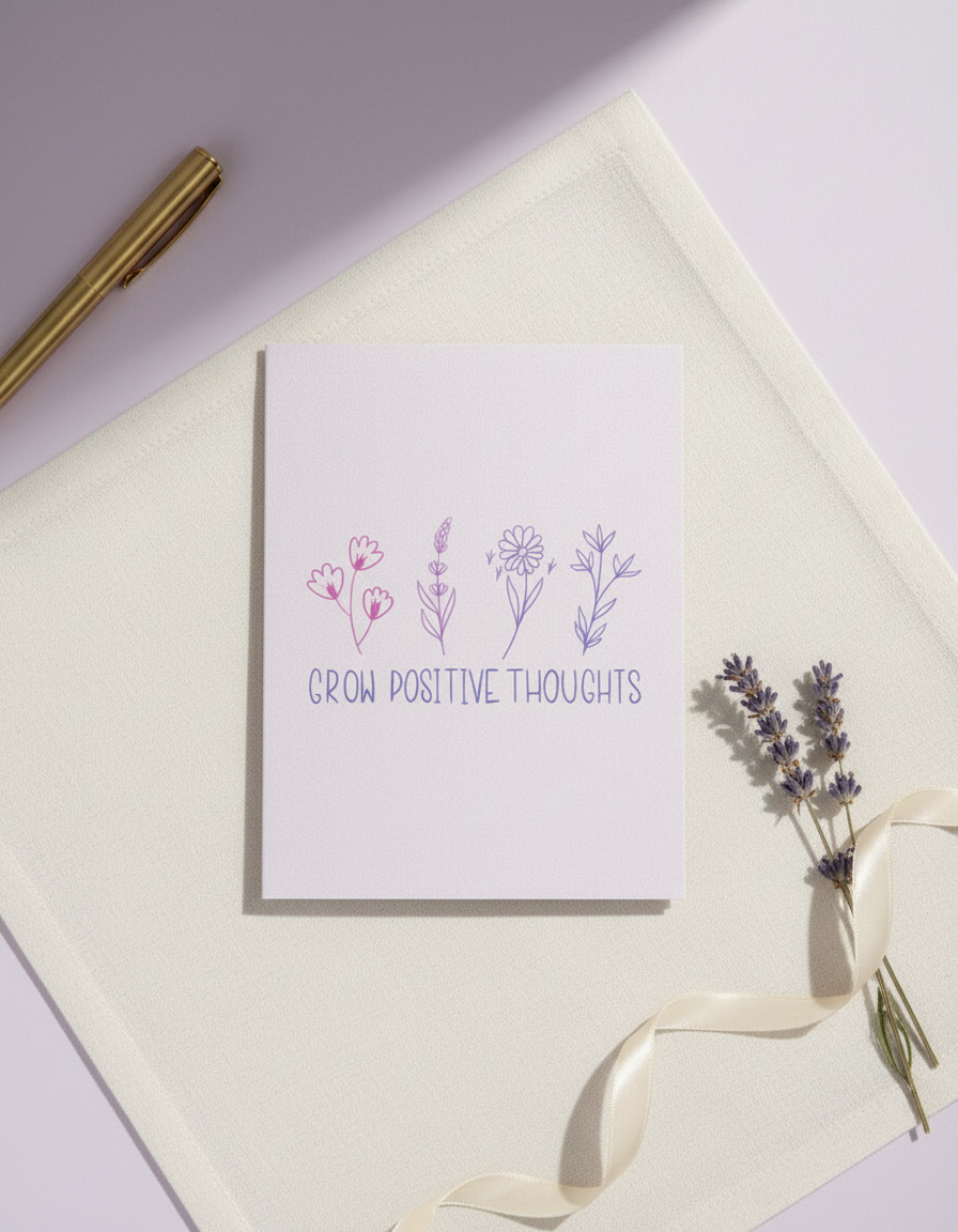 Grow Positive Thoughts Card
