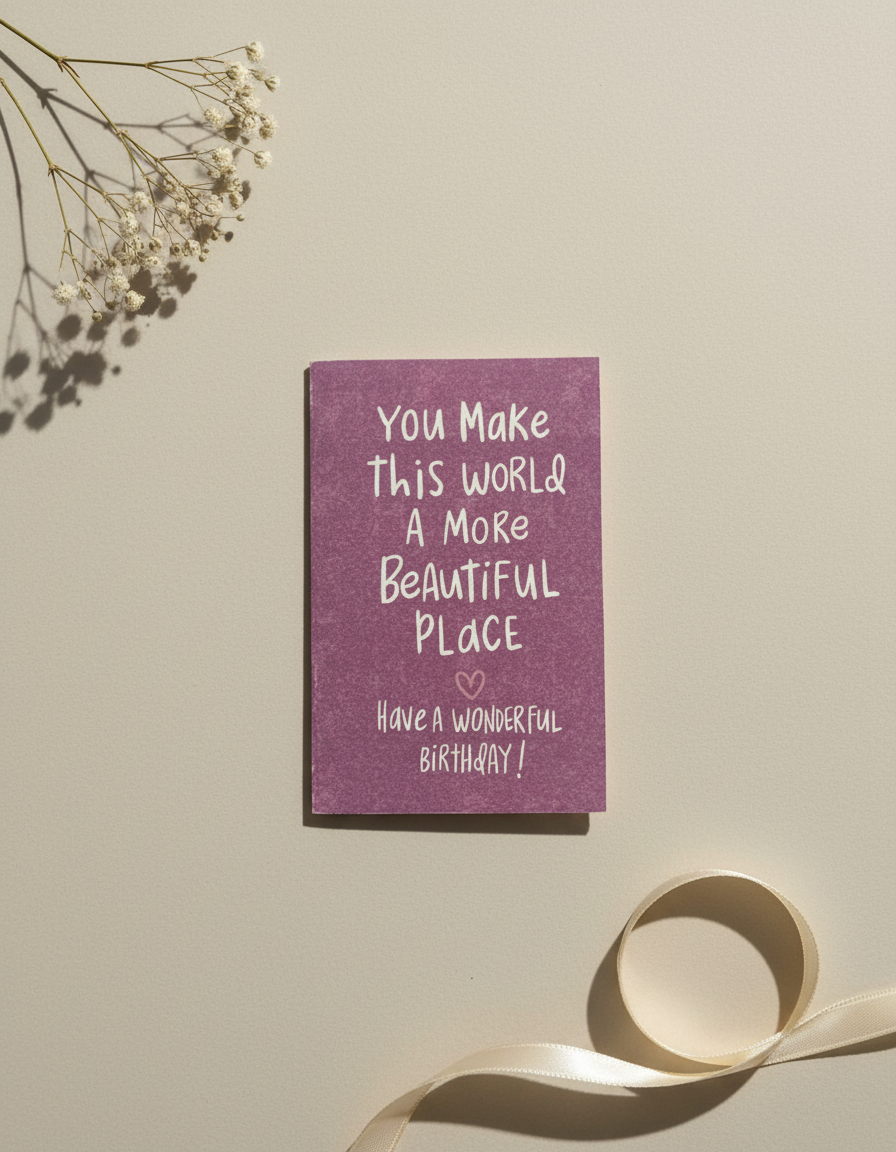More Beautiful Place Birthday Card