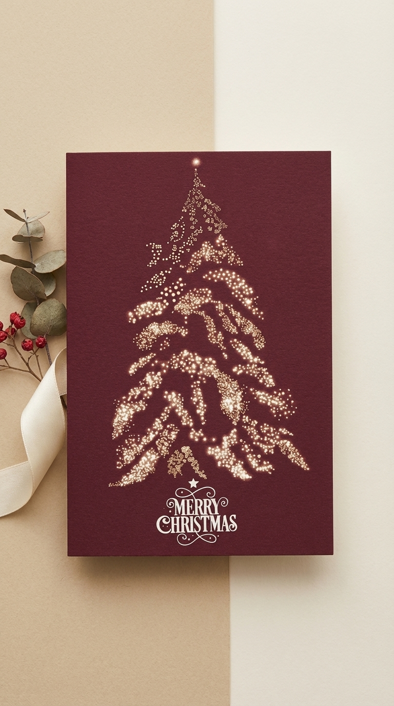 Glitter Tree Christmas Card