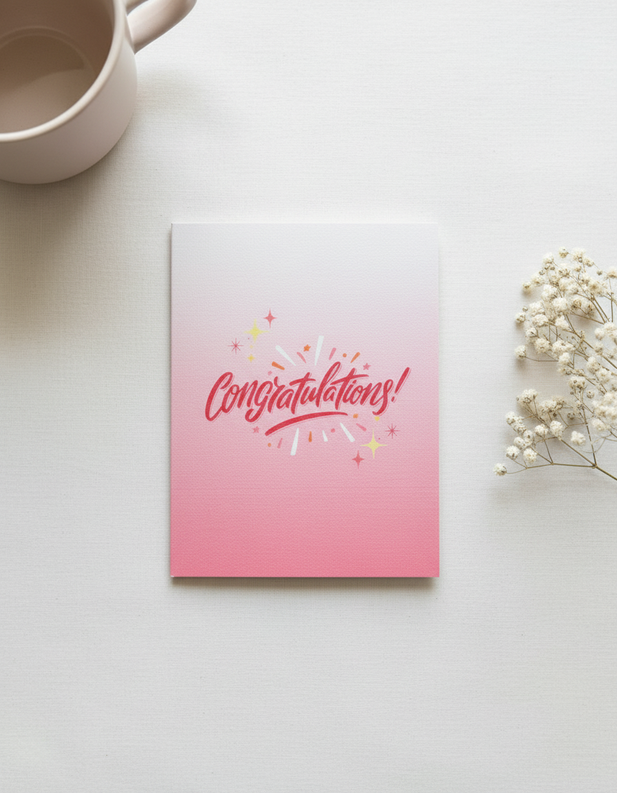 Fireworks Congratulations Card