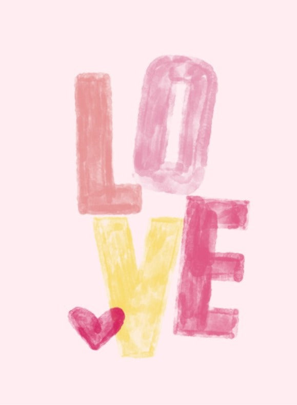Watercolour Love Card placeholder