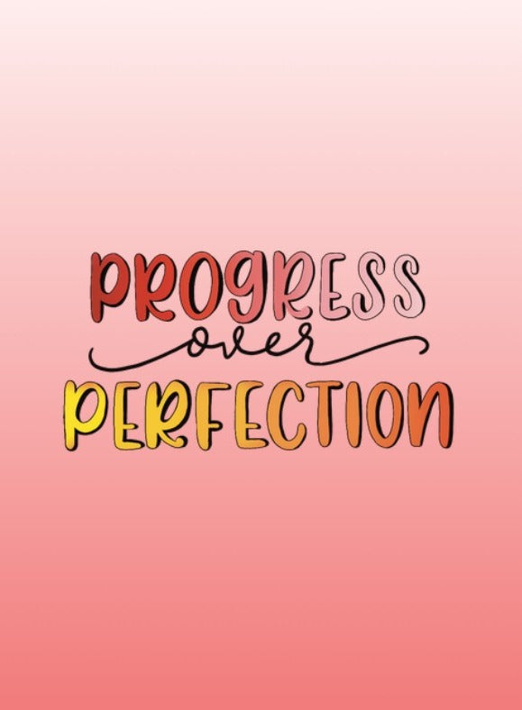 Progress Over Perfection Card placeholder