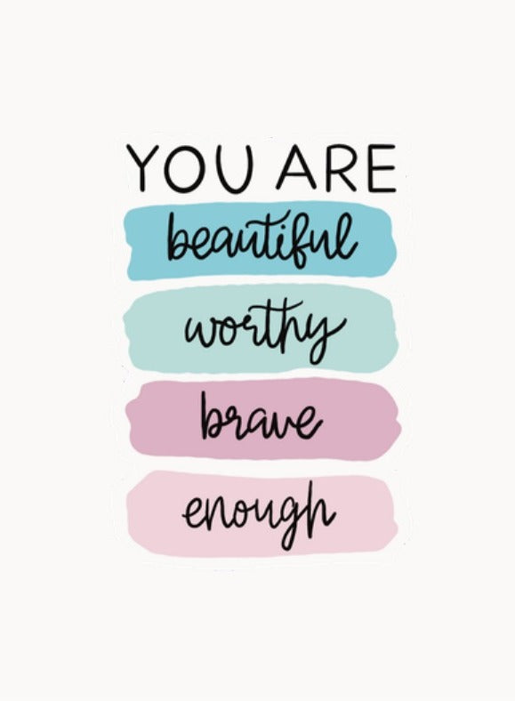 Beautiful Worthy Brave Card placeholder