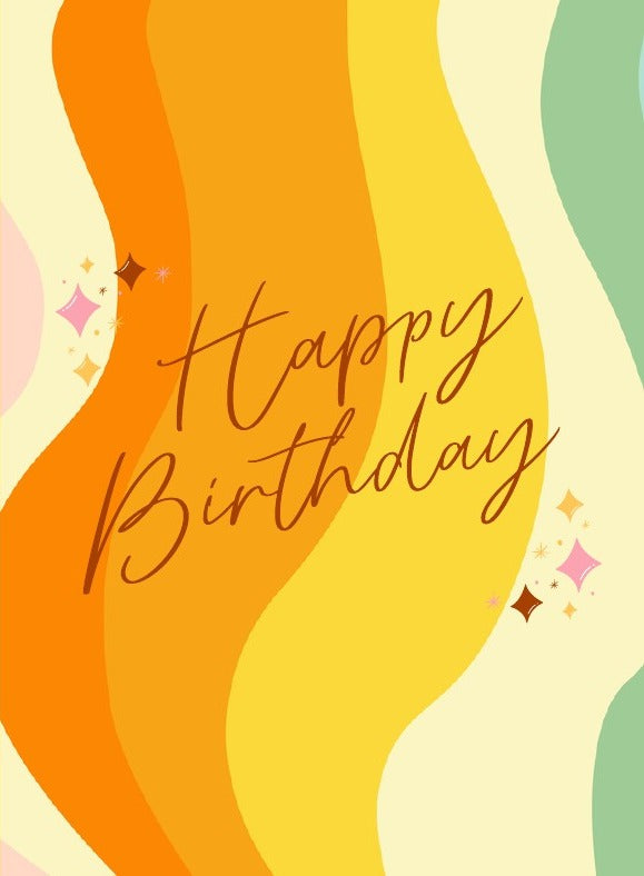 Sunny Wave Happy Birthday Card placeholder