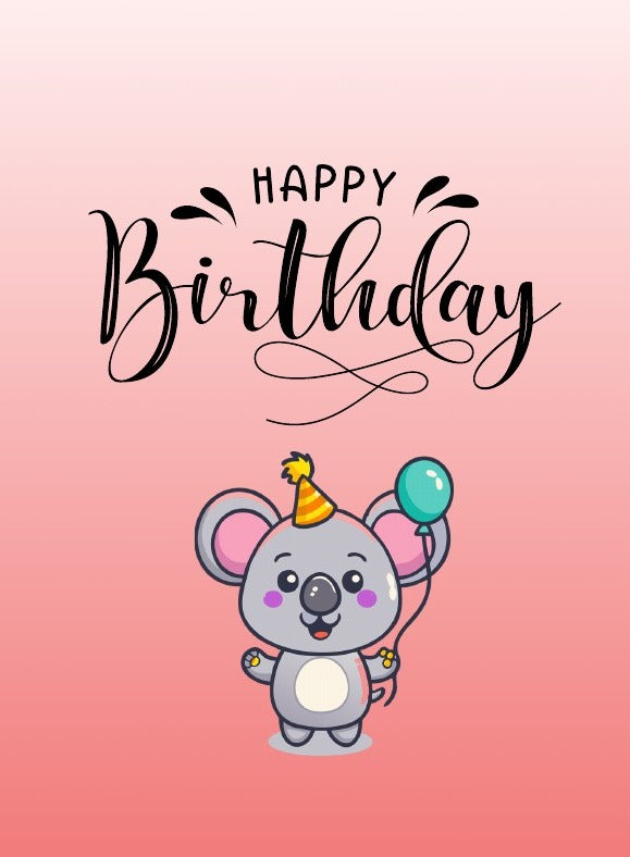 Party Koala Birthday Card placeholder