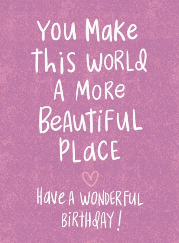 More Beautiful Place Birthday Card placeholder