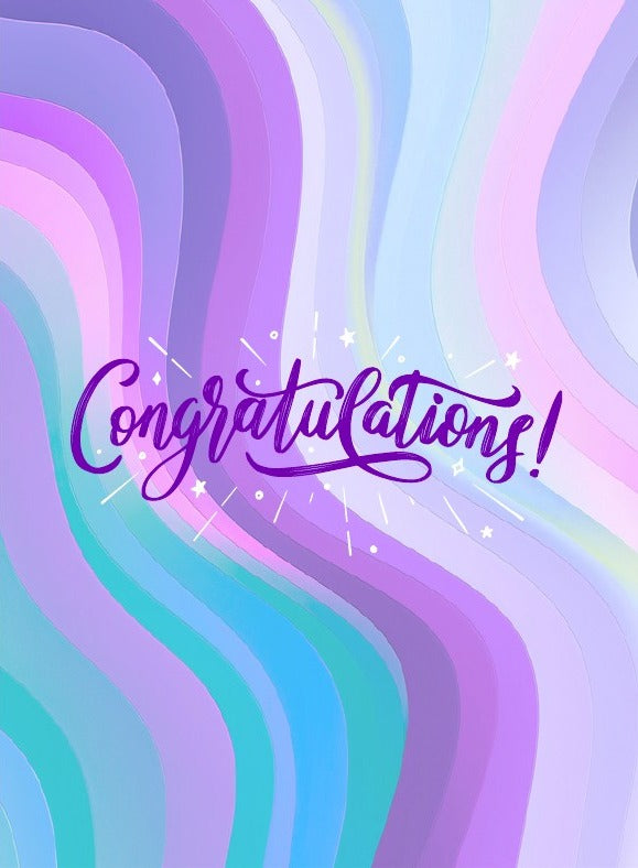 Rainbow Swirl Congratulations Card placeholder