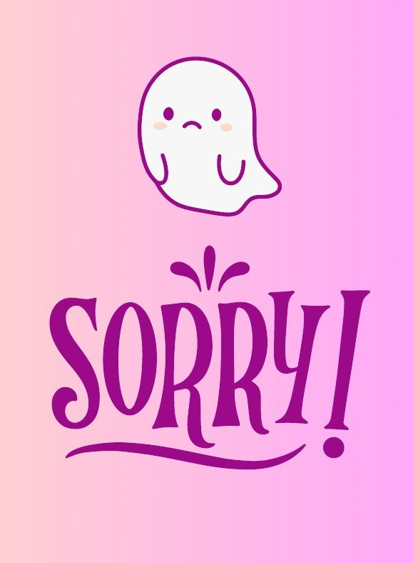 Little Ghost Sorry Card placeholder