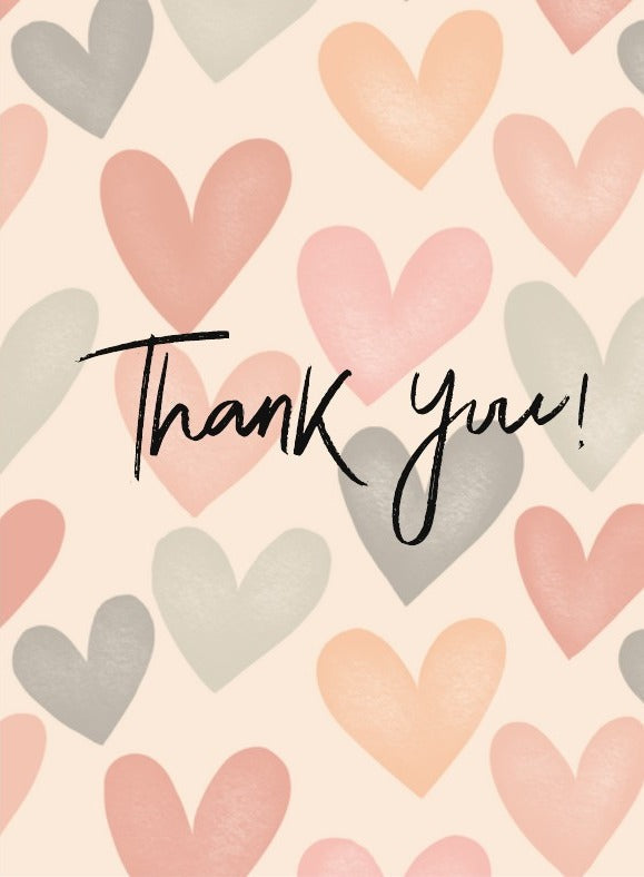 Heart Scatter Thank You Card placeholder