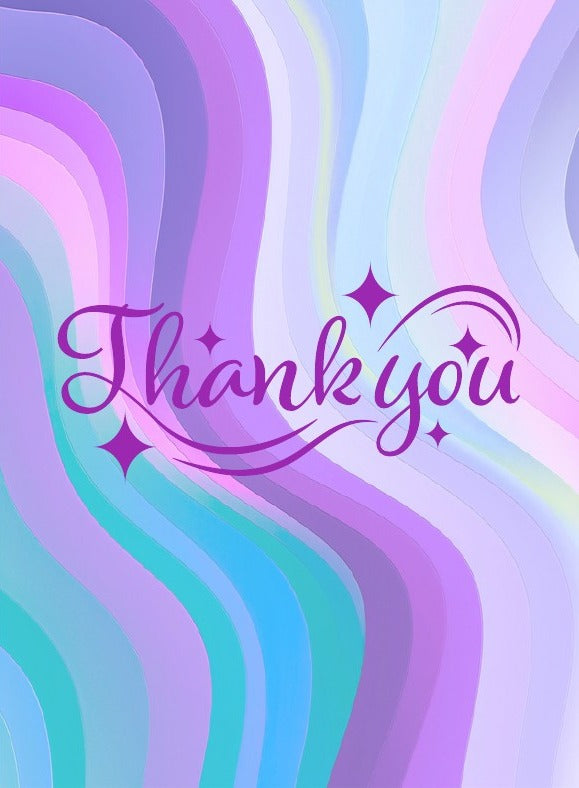 Rainbow Sparkle Thank You Card placeholder
