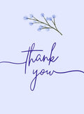 Blue Sprig Thank You Card