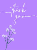 Purple Bloom Thank You Card