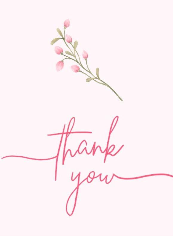Blush Sprig Thank You Card