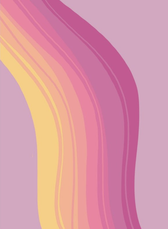 Dusty Pink Stripe Card