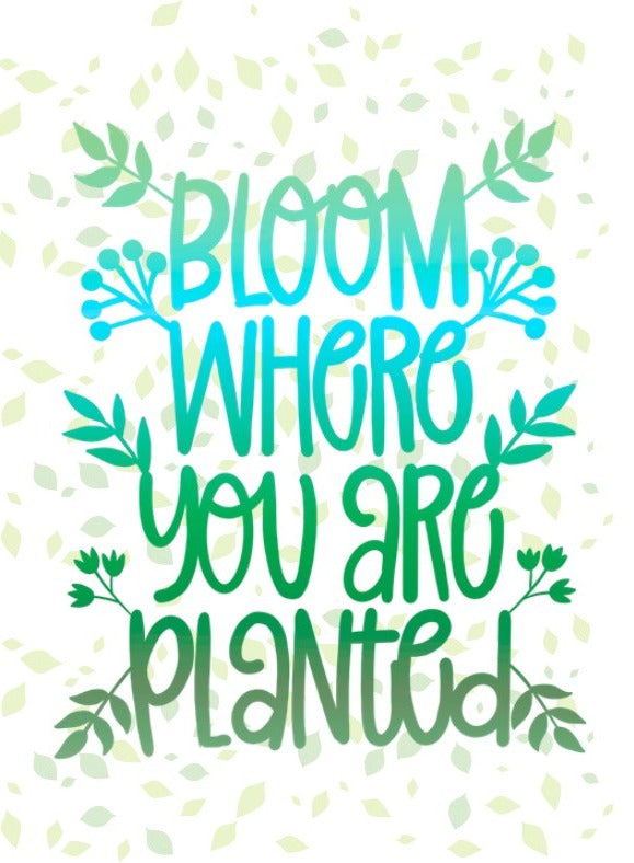 Bloom Where Planted Green Card