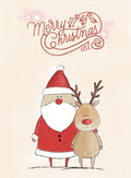 Santa and Reindeer Christmas Card