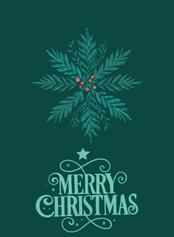 Holly Sprig Christmas Card