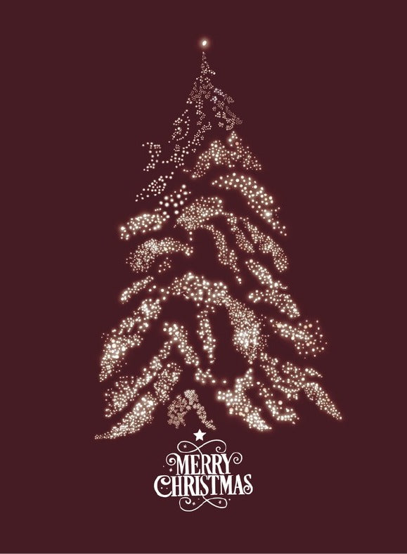 Glitter Tree Christmas Card placeholder