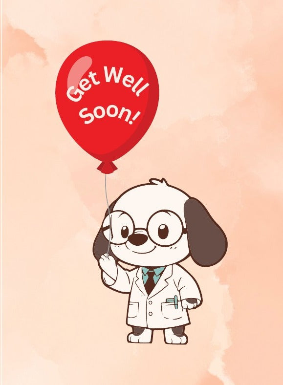 Doctor Dog Get Well Soon Card